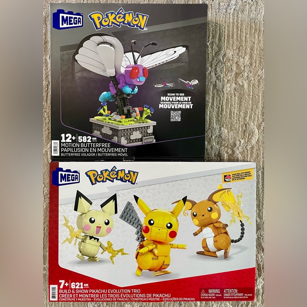 MEGA Pokemon- 2 NEW sealed sets Pikachu and Butterfree